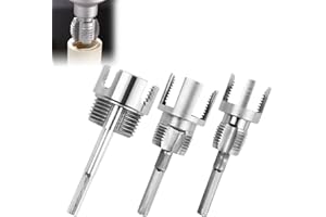 ECOMAID 3Pcs Pipe Thread Cutting Tool, Integrated Internal & External Pipe Threading Tool Compatible PVC Plastic Pipe Threade