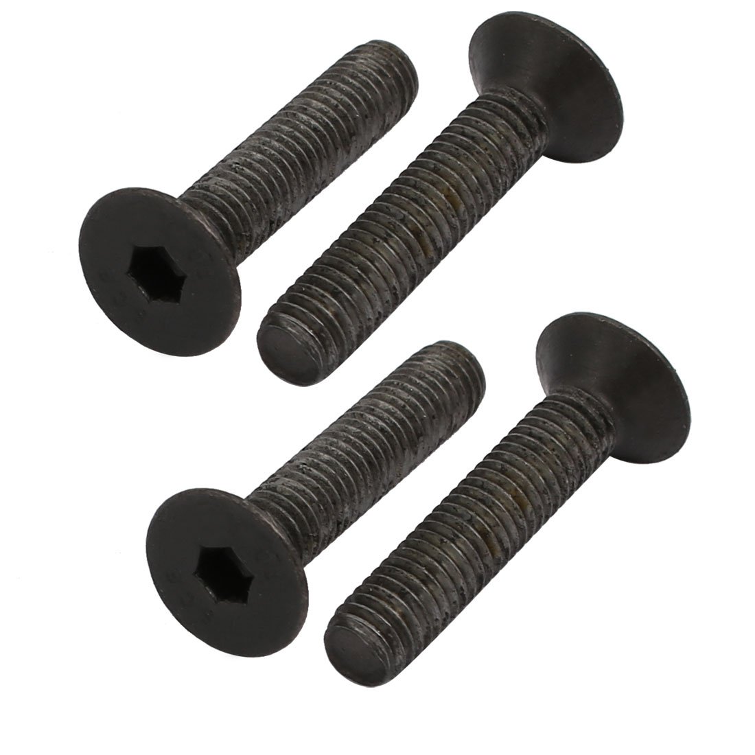 Sourcingmap 4pcs M5x25mm Flat Countersunk Head Hex Socket Left Hand Thread Bolt DIN7991