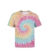 Bombline Tie Dye Shirts for Men Women, Short Sleeve