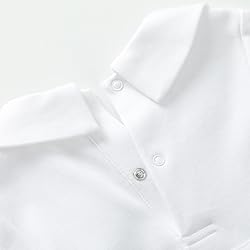 pureborn Baby Boys Baptism Romper Organic Cotton