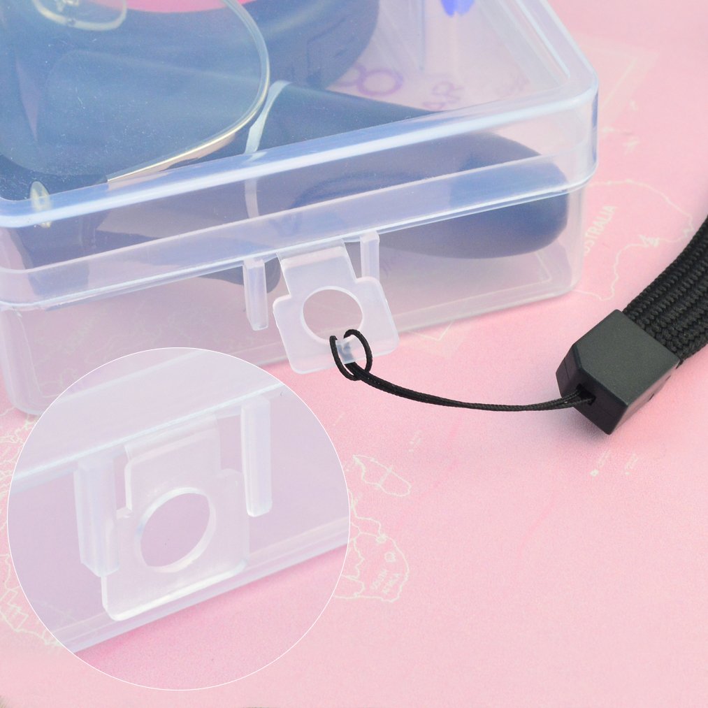 2 PCS Plastic Transparent Storage Box, baotongle Jewelry Craft Nail Art Beads Container Organizer