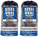 Homax Steel Wool, 12 pad, Medium Grade #1, Rhodes