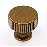 Asidrama 10 Pack Antique Brass Kitchen Cabinet Knobs | Heavy-Duty Solid Zinc, Sturdy, 2 Screw Sizes, Single Hole Knob, Cupboards, Drawers, Dressers, Furniture, Hardware