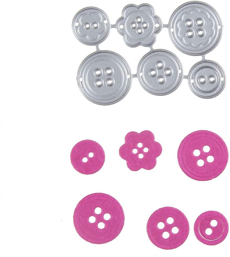 Fantastic Button Paper Card Making Metal Die Cut Stencil Template for DIY Scrapbook Photo Album Embossing Craft Decoration