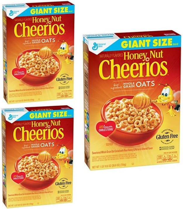 Honey Nut Cheerios Gluten Free Cereal 26.6 oz. Box 3 Pack