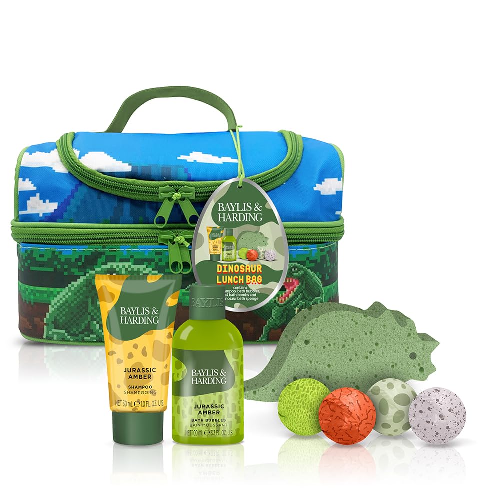 Baylis & Harding Dinosaur Lunch Bag Gift Set (Pack of 1) - Vegan Friendly