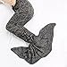 KALRI Girls Mermaid Tail Blanket Handmade Material Soft Sofa Blankets Fish Tail