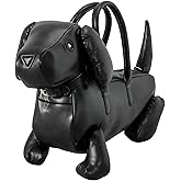 Lyuxhetaokdiq Women PU Leather Unique Novelty Dog Shaped Crossbody Shoulder Bag Handbag Purse