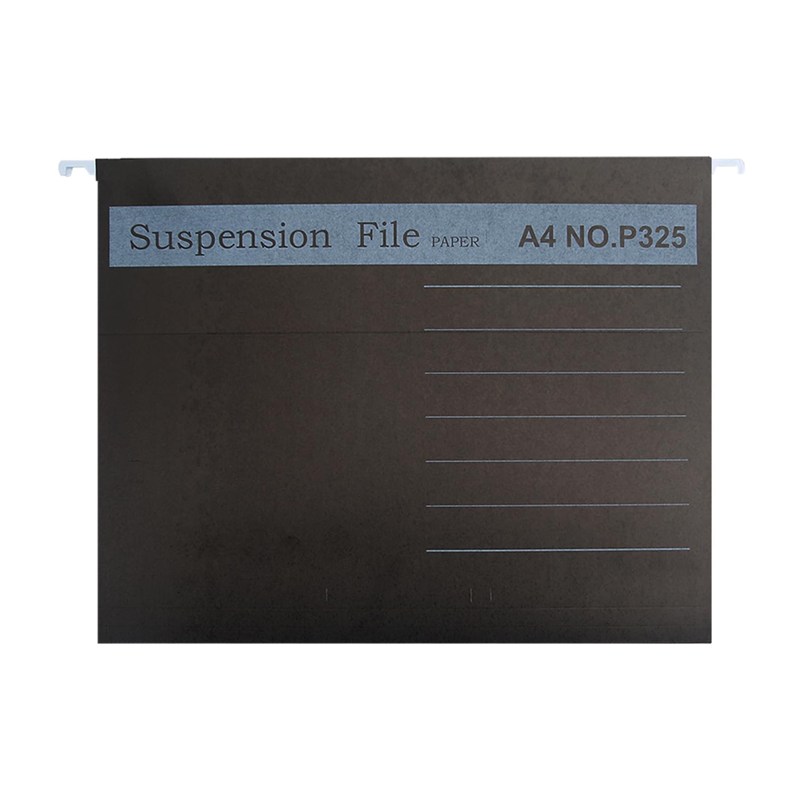 SOYIRI A4 Suspension Files, 25 Pack with Tabs and Card Inserts (Black)