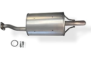 Stainless Steel Direct Fit Exhaust Muffler Compatible with Honda Civic 1.5L & 1.8L 2012 To 2015