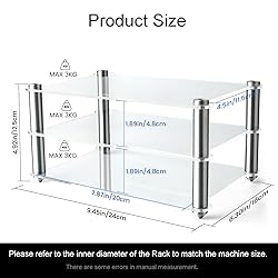 KGUSS Mini Audio Component Rack Acrylic 2-Layer