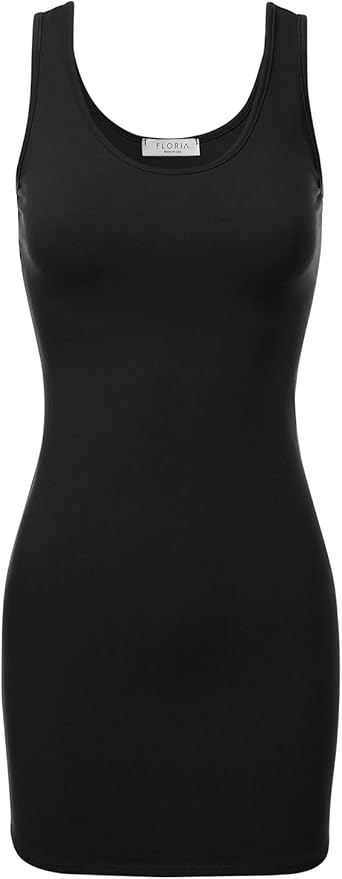 black bodycon tank dress