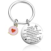 OWHOMS Religious Keychain First Communion Gifts Spiritual Gifts Christian Decor Religious Charms Keychain