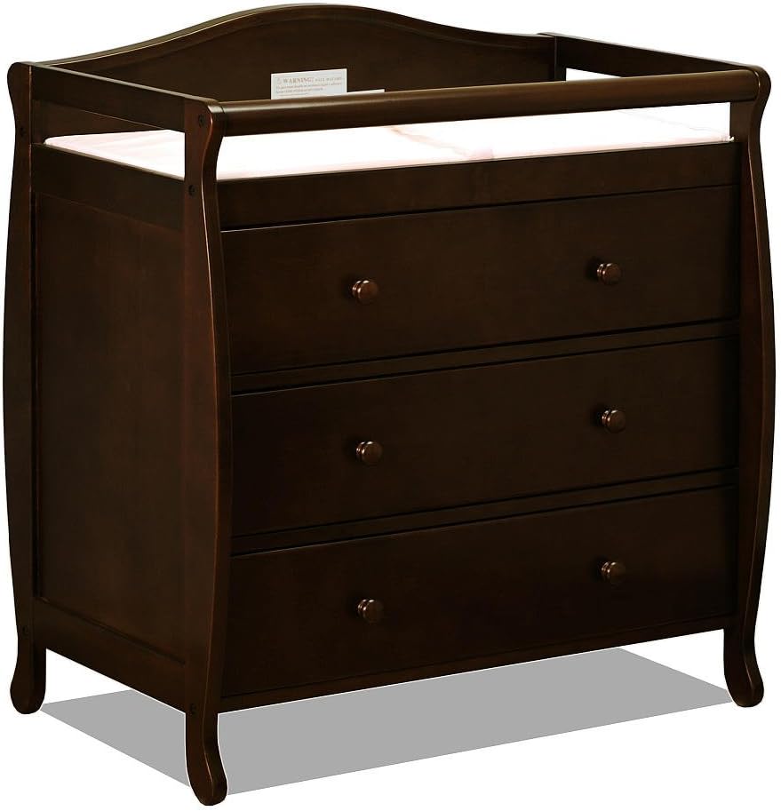 Athena Grace 3 Drawer Changer Dresser with Tray