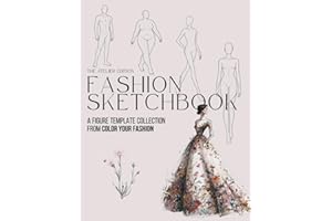 Fashion Sketchbook: A Figure Template Collection: All Body Types Fashion Croquis Collection, female, male, curvy, Front, Back