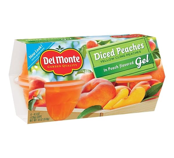 DEL MONTE PEACH FLAVORED PEACH FRUIT GEL 4.5OZ...