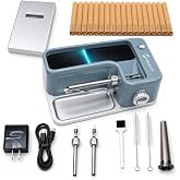 Electric Cigarette Rolling Machine, Automatic Cone Filler with Metal Case | Pre Roll Machine, Portable Metal Rolling Kit, Includes 16 Cigarette Tubes, Storage Case, Cleaning Brushes for Home Travel