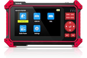 Rsrteng CCTV Tester Monitor Auto HD Coaxial Camera Tester 4K 8MP TVI/CVI/AHD/CVBS Video Monitor 5 inch TFT-LCD Screen Support Cable Tester, HD VGA Input PTZ Control RS485 OSD Menu DC12V Power Output