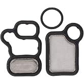 NewYall VVT VTEC Solenoid Gasket Valve Cover Set Spool Valve Filter Screen | for Honda Accord Civic CR-V Element Element for Acura RDX RSX TSX 2002-2012 917-176