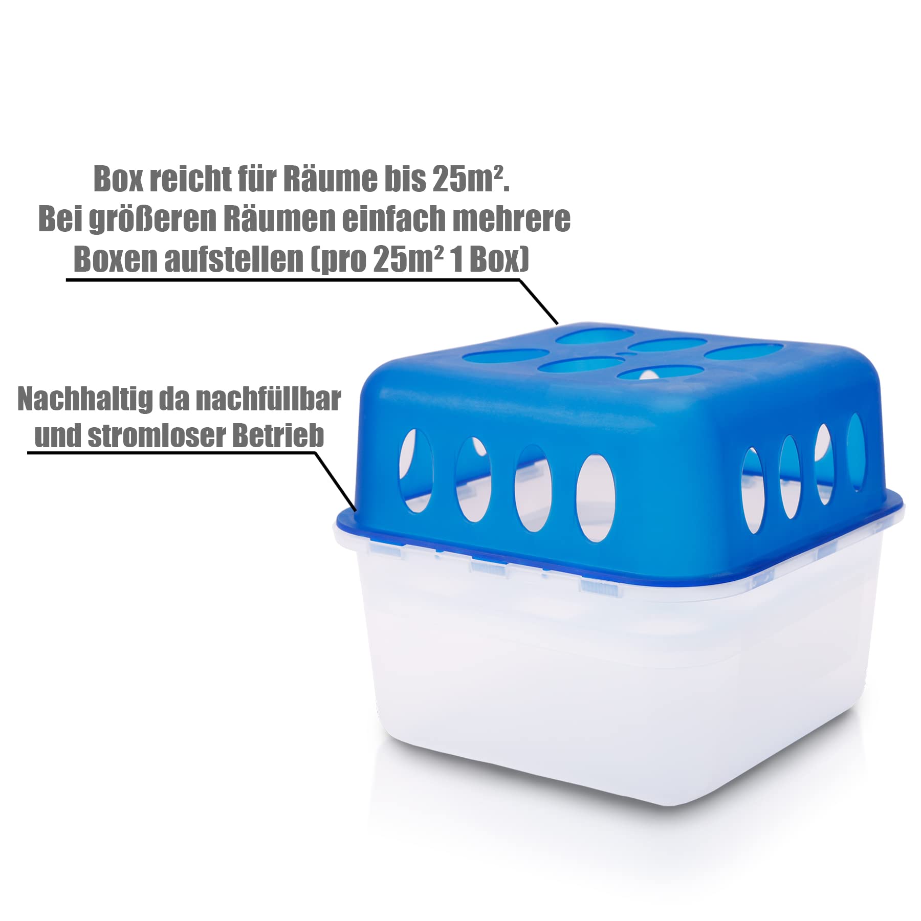 BigDean 4x Luftentfeuchter Feuchtigkeits-Stopper mit 8 x 400g Nachfüll-Beutel Granulat – Feuchtigkeitskiller Raumentfeuchter nachfüllbar + wiederverwendbar ohne Strom 5