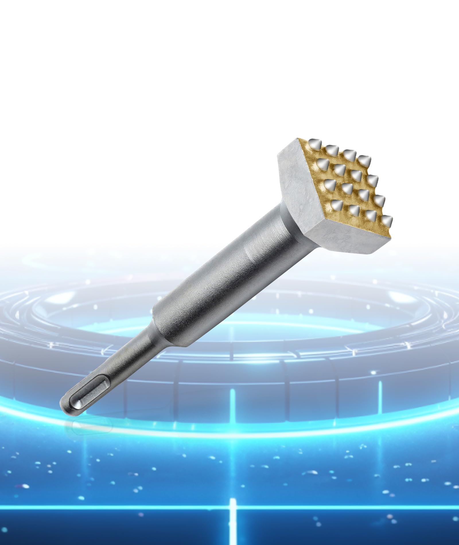 Electric Hammer Drill Bits Concrete Chisel Rotary Hammer Chisel Drill Bit 40cr Steel Square Drill Bit (SDS Plus 16T Round handle)