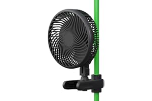 Toolazy Grow Tent Clip Fan 6” with 10-Speeds, EC-Motor,Powerful Clip Fan With 10w Low Noise for Hydroponic Plants, Hydroponic Ventilation Circulation