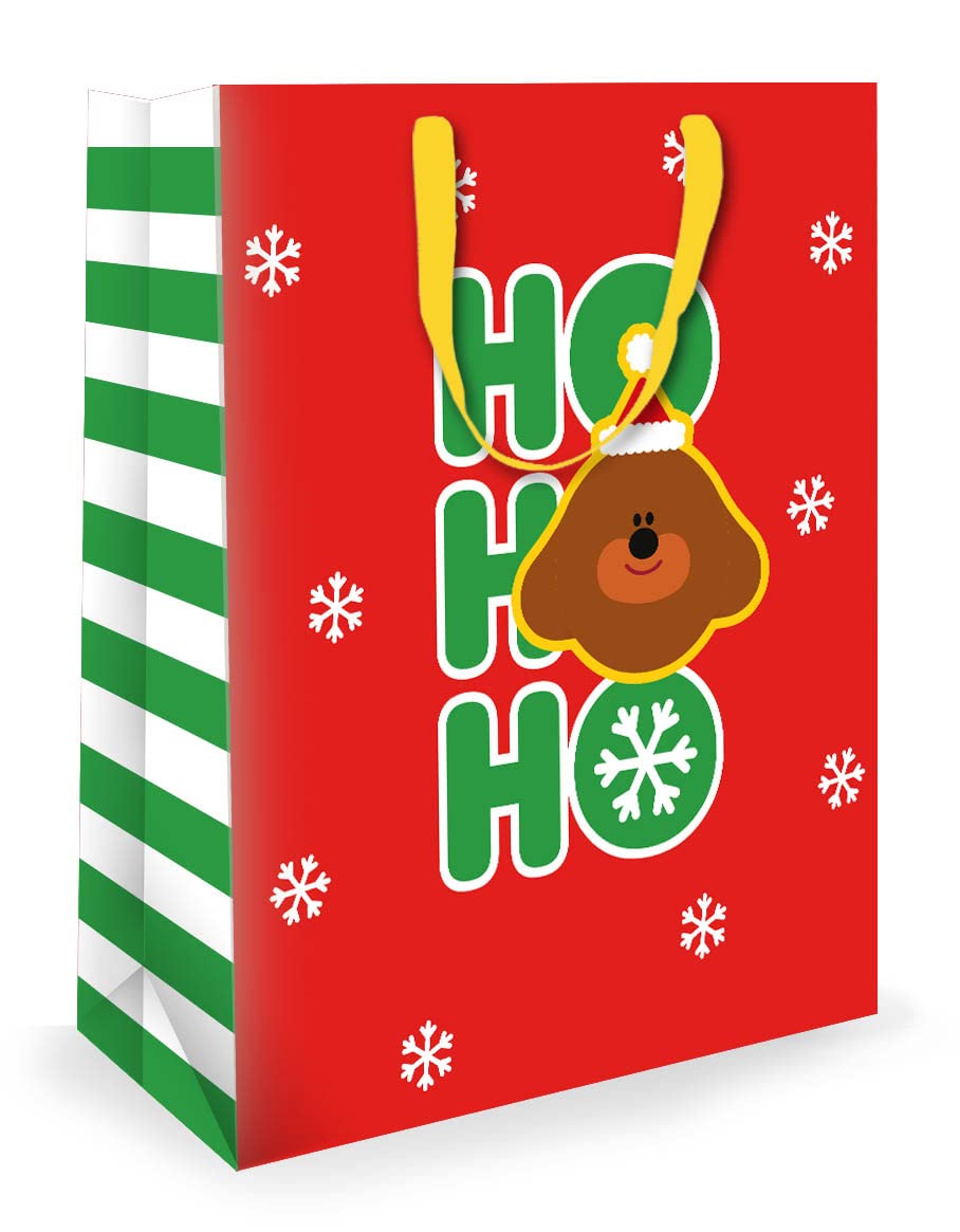 Danilo Promotions Limited Official Hey Duggee Luxury Gift Bag, Christmas Bag Hey Duggee, Christmas Wrap for Children