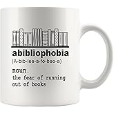 Panvola Abibliophobia Definition Mug Book Lover Gifts For Women Men Librarian Reader Novelty Drinkware Ceramic Coffee Mug White (11 oz)