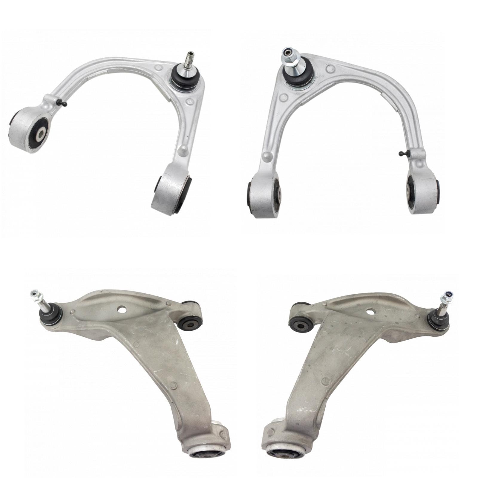 TRQ Front Left and Right Upper and Lower Control Arm with Ball Joint Set 4 Piece Compatible with 2008-2015 Cadillac CTS Image