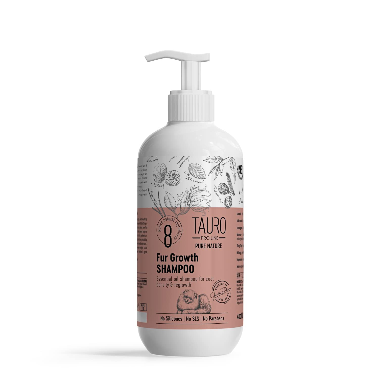 Pure Nature Fur Growth Shampoo for Dogs and Cats by TAURO PROLINE | Coat Growth Promoting Shampoo for Pets, 400ml
