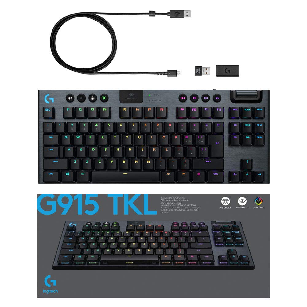 Logitech G915 TKL Tenkeyless Lightspeed Wireless RGB Mechanical Gaming