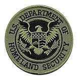 Department of Homeland Security 3.5 in Tactical Green Patch with Hook/Loop Backing