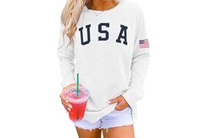 Dressmine Womens Casual Long Sleeve Graphic Tee Shirts Crew Neck Sweatshirts Pullover Tops for Women