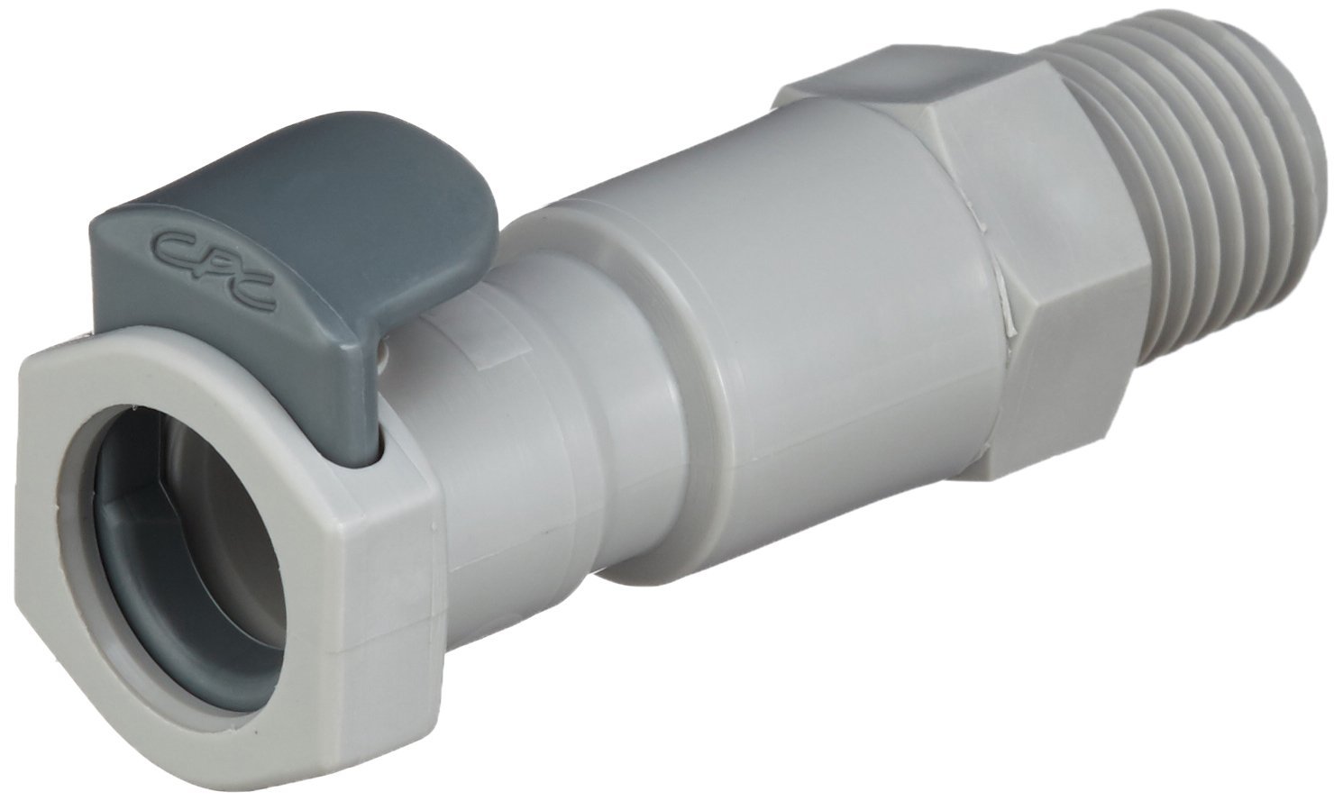 Neolab 2 Hip Flask Quick Connector with Shut Off 1/4, Polypropylene, Nut and External Thread 1/4