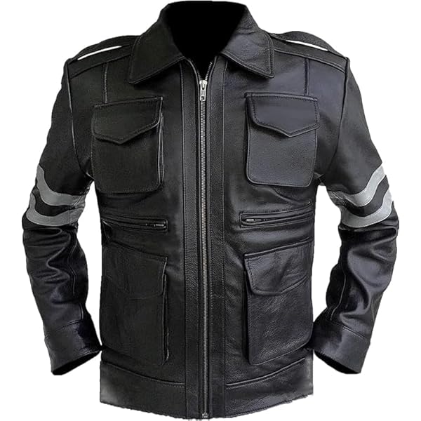 Lashvine Mens Leon Kennedy Jacket Resident 6 Costume Video Game
