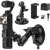 Pocket 3 Suction Cup Mount, Car Windshield Window Dash Holder Kit with Expansion Adapter for Insta360 X4 X5 X3 Go 3S for GoPro Max Mini Hero 13-7 Pocket 3 2 Action 5 Pro 4 Accessories