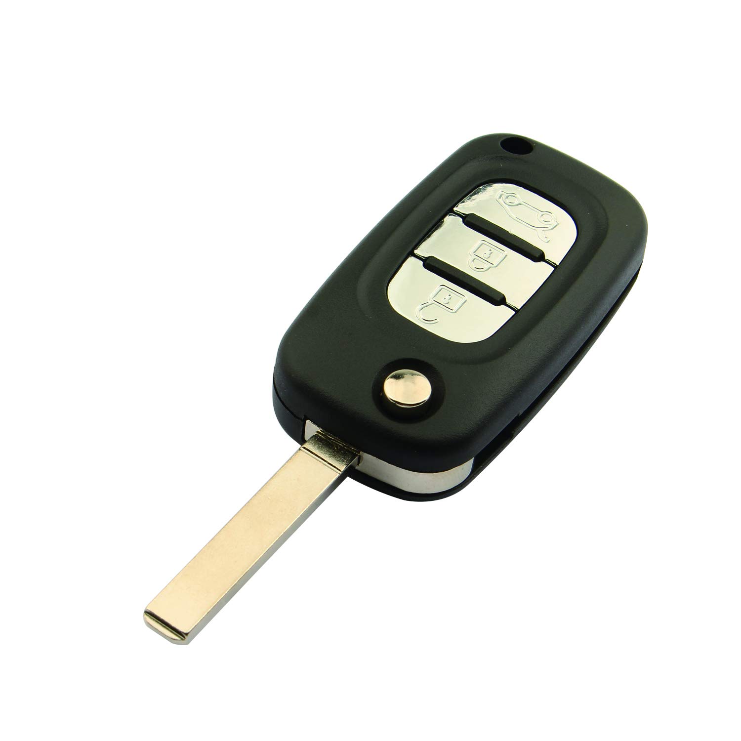 Futheda 3 Buttons Car Remote Key Shell Case Cover Flip Fob Replacement Compatible with Twingo Megane Scenic Laguna Espace Kangoo Safrane Master Trafic Vivaro Modus with Blade