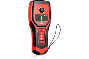 Tyrry 5 in 1 Stud Finder Wall Scanner, Professional Accurate Studfinder for Precise Center and Edge of AC Wire Magnetic Metal Joist Wood Pipe Detection, Audio Light Alarm, Color Display Position Depth