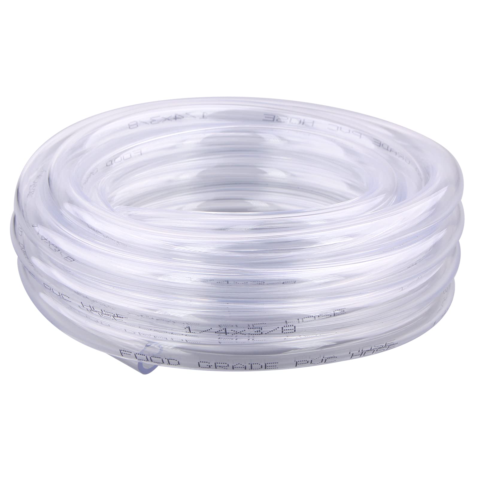 Photo 1 of DERPIPE Clear Vinyl PVC Tubing 1/4" ID X 3/8" OD Plastic Flexible Food Grade Hose 10 Feet