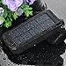 QueenAcc 10000mAh Solar Charger Solar Phone Charger Water/Shock/Dust proof Solar Power Bank with LED Flashlight Dual USB Port Battery Charger for Portable for Smart phone and Other USB Devices(Black)