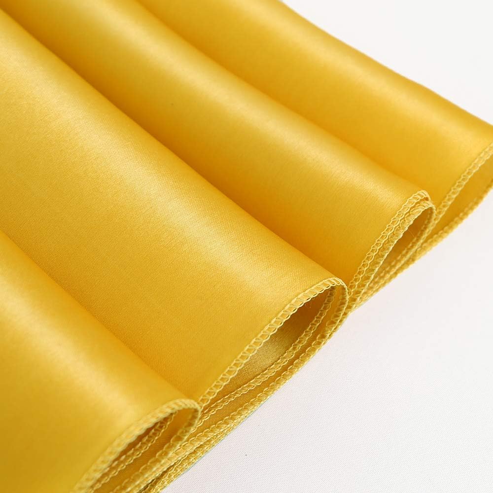 GFCC Pack of 10 Gold Satin Table Runner 12 x 108 Inches for Wedding Party Events Decoration: Home & Kitchen