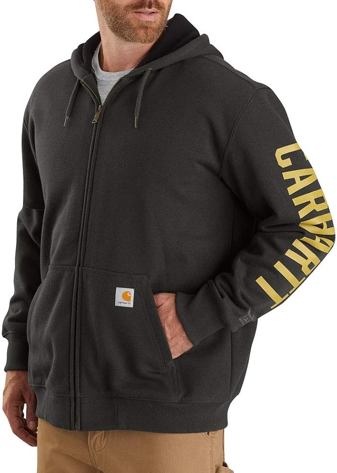 Carhartt Men's Rain Defender Original Fit Fleece Lined Logo Graphic