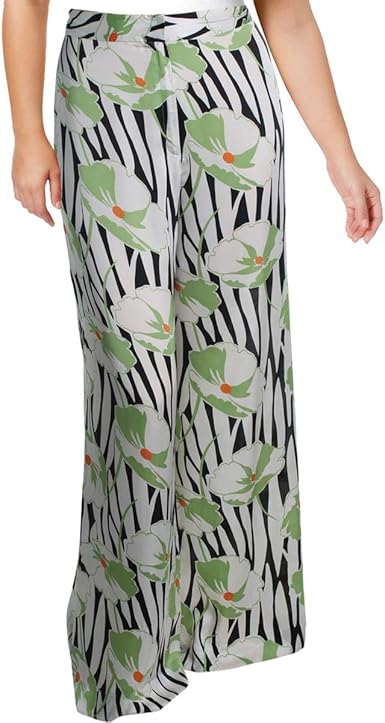 high rise printed pants