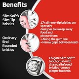 Colgate Slim Soft Charcoal Toothbrush Pack of 4 - Gentle & Effective view 2