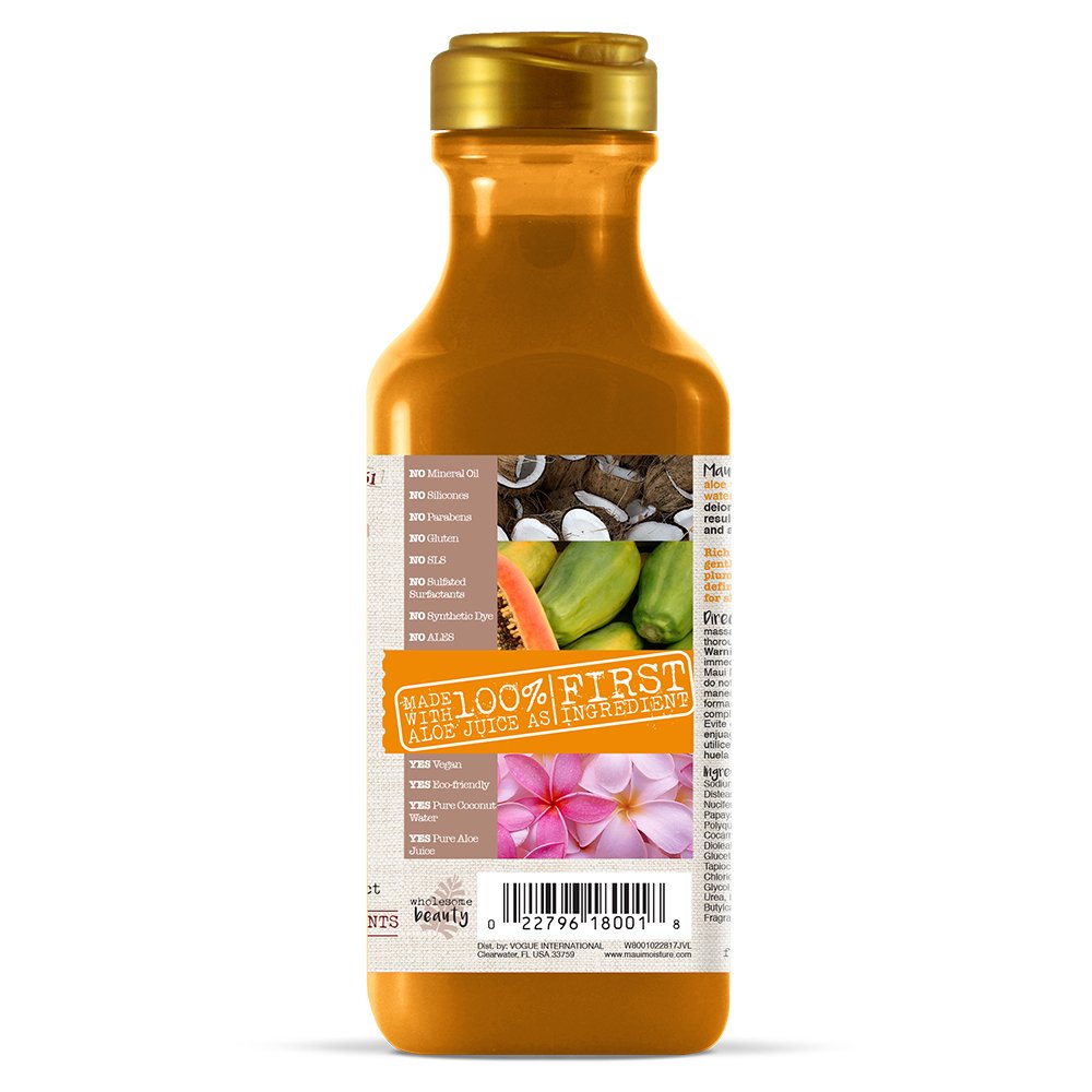 Maui Moisture Curl Quench + Coconut Oil Curl-Defining Anti-Frizz Shampoo to Hydrate and Detangle Tight Curly Hair, Softening Shampoo, Vegan, Silicone & Paraben-Free, 13 fl oz: Beauty