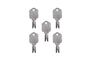 NOBRANDNOBRAND Disenparts 5PCS 1430 166 6T-2663 KM31166P Ignition Key Set Compatible with Cat Compatible with JLG Telehandlers Compatible with Hitachi Compatible with Gehl Compatible with Daewoo Skid Steer
