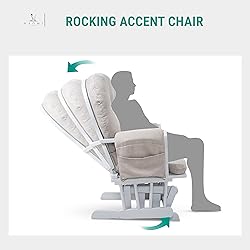 Naomi Home Glider and Ottoman Set Light Gray/Light