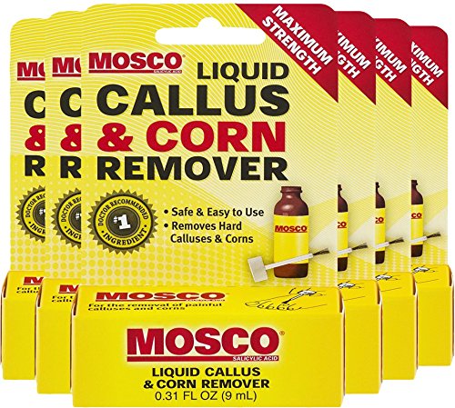 Mosco Liquid Callus & Corn Remover, Maximum Strength, 0.3-Ounce (Pack of 6)