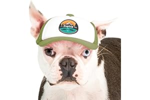 Sunset Collection, PupLid Trucker Hats for Dogs (XS) Premium Stylish Sun Protection for The Modern Dog - Adjustable for Secure Comfortable Fit on Active Dogs (Green, All-Terrain)