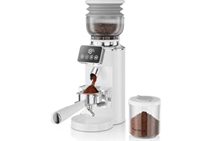Neretva Burr Coffee Grinder, 2 in 1 Professional Espresso Grinder Stainless Steel Suit 51~58mm Portafilter Coffee Bean Grinde